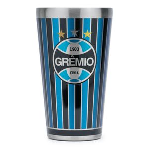 Copo térmico inox Oficial Grêmio Tricolor 473ml