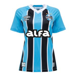 Camisa Grêmio I Tricolor Feminina Umbro 25/26 S/Nº