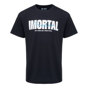 Camiseta Preta Regular Imortal Tricolor