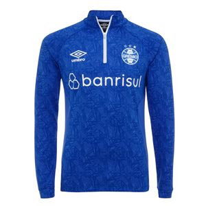 Blusão Moletom Grêmio Treino Azul Umbro 24/25 Masculino