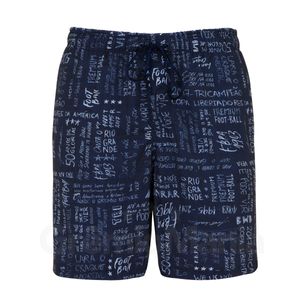 Short Black White & Blue Marinho