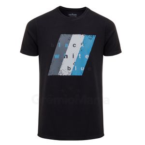 Camiseta Black White & Blue Slim Preta