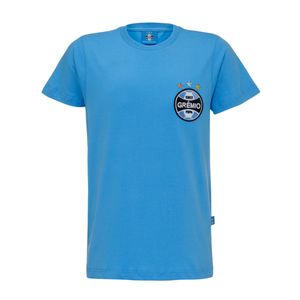 Camiseta Celeste Meia Malha Juvenil