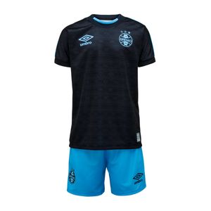 Kit Grêmio III Preto/Celeste Infantil Umbro 23/24 S/Nº