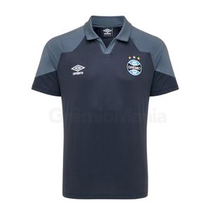 Camisa Polo Grêmio Viagem Preta Umbro 2023 Masculina