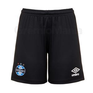 Calção Grêmio Preto Umbro Feminino