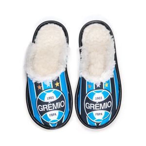 Pantufa Tricolor Infantil c/ Pelo