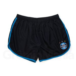 Short Preto/Celeste Feminino