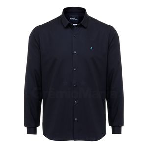 Camisa M/L Black White & Blue Preta