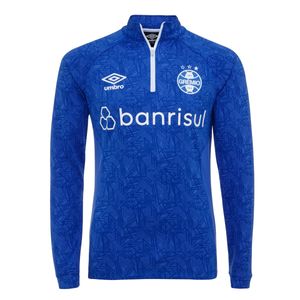 Blusão Moletom Grêmio Treino Azul Umbro 24/25 Masculina