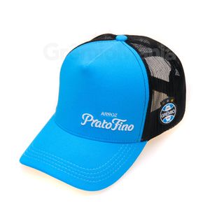 Boné Grêmio Azul/Preto c/ Tela "Prato Fino" Adulto