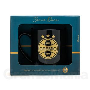 Caneca Urban Preta Série Ouro 360ml