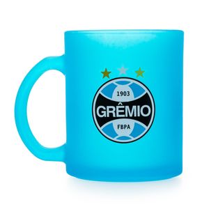 Caneca de Vidro Diamond Azul 300ml