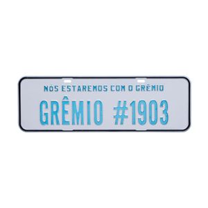 Placa Personalizada Fundo Branco Grêmio #1903