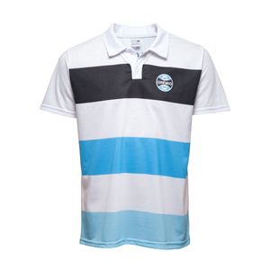 Polo Malha Branca FX Preta Celeste