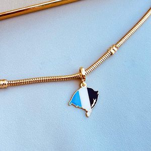 Pingente Berloque RS Tricolor Folheado a Ouro 18K
