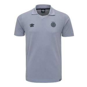 Camisa Polo Grêmio Viagem CNZ/PTO Umbro 25/26 Masculina