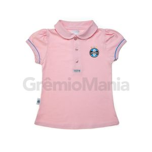 Camiseta Polo Menina Rosa