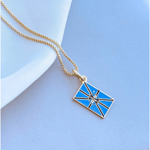 Pingente Infantil Bandeira 18K
