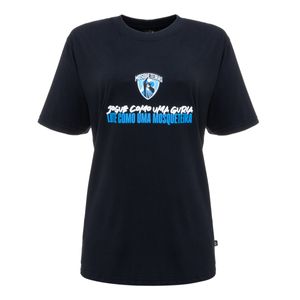 Camiseta Preta Feminina Mosqueteiras