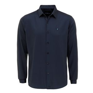Camisa Social BWB Manga Longa Petróleo